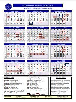 2021-2022 School Year Calendar thumbnail