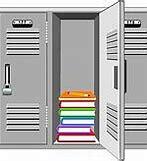 Clip art image of an open locker